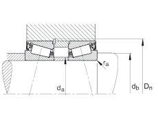 圓錐滾子軸承 JK0S060, 整體圓錐滾子軸承，單側(cè)唇密封，直徑系列 0