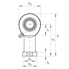 桿端軸承 GIR25-DO, 根據(jù) DIN ISO 12 240-4 標準，帶右旋內(nèi)螺紋，需維護
